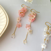 Cherry blossom earrings, Pink flower Earrings, Floral Earrings, Wedding Earrings, Bridal earrings, Fairy earrings, Japanese Sakura Earrings